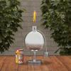 imageTable Top Torch Canister  105in Tall Stainless Steel Refillable Citronella Torches Outdoor  Tabletop Torches for Outside Patio or Deck  Oil Lamp Outdoor Lighting by Pure GardenShort Round