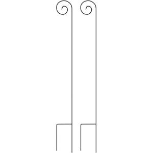 imagePure Garden 2Pack 35Inch Tall Shepherds Hooks for Outdoor Bird Feeder Pole Lanterns or Wedding Decor  Metal Shepherd Hooks for Hanging Plants or Hummingbird Feeder Stand2 Pack 65