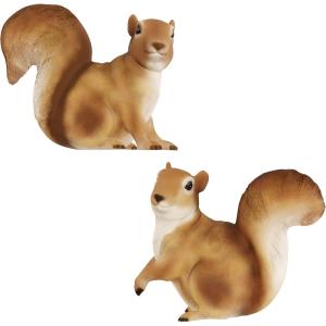 imagePure Garden Bunny Rabbit StatueResin Animal Figurine for Outdoor Lawn and Garden DcorGreat for Flower Beds Fairy Gardens Backyards and MoreSquirrel