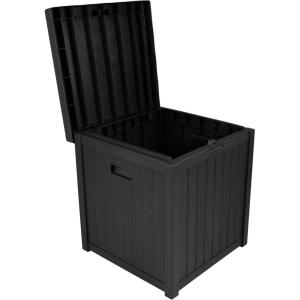 imagePure Garden Outdoor Storage Box  50 Gallon Deck Box for Pool Accessories or Patio Furniture Cushions  Deck Boxes Outdoor Waterproof FadeResistant Package Delivery Boxes for Outside CoffeeBLACK