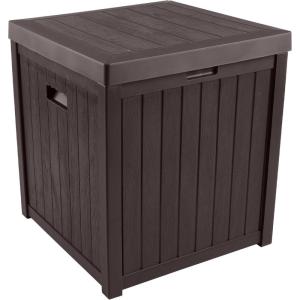 imagePure Garden Outdoor Storage Box  50 Gallon Deck Box for Pool Accessories or Patio Furniture Cushions  Deck Boxes Outdoor Waterproof FadeResistant Package Delivery Boxes for Outside CoffeeBROWN