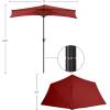 image9ft Half UmbrellaRed