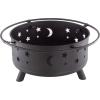 imageFire Pit  32Inch Outdoor Wood Burning Firepit with Screen Poker and Cover  Outdoor Fire Pits for Backyard Deck or Patio by Pure Garden Black30