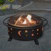 imageFire Pit  32Inch Outdoor Wood Burning Firepit with Screen Poker and Cover  Outdoor Fire Pits for Backyard Deck or Patio by Pure Garden Black30