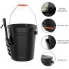 imageHomeComplete 475 Gallon Black Ash Bucket with Lid and ShovelEssential Tools for Fireplaces Fire Pits Wood Burning StovesHearth Accessories