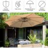 imageOffset Patio Umbrella with Sturdy Steel Ribs and Vertical TiltBeige
