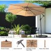 imageOffset Patio Umbrella with Sturdy Steel Ribs and Vertical TiltBeige