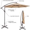 imageOffset Patio Umbrella with Sturdy Steel Ribs and Vertical TiltBeige