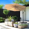 imageOffset Patio Umbrella with Sturdy Steel Ribs and Vertical TiltBeige
