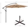 imageOffset Patio Umbrella with Sturdy Steel Ribs and Vertical TiltBeige