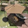 imageOffset Patio Umbrella with Sturdy Steel Ribs and Vertical TiltBeige
