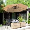 imageOffset Patio Umbrella with Sturdy Steel Ribs and Vertical TiltBeige