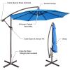 imageOffset Patio Umbrella with Sturdy Steel Ribs and Vertical TiltBlue