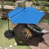 imageOffset Patio Umbrella with Sturdy Steel Ribs and Vertical TiltBlue