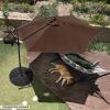 imageOffset Patio Umbrella with Sturdy Steel Ribs and Vertical TiltBrown