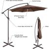 imageOffset Patio Umbrella with Sturdy Steel Ribs and Vertical TiltBrown