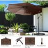 imageOffset Patio Umbrella with Sturdy Steel Ribs and Vertical TiltBrown