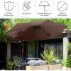 imageOffset Patio Umbrella with Sturdy Steel Ribs and Vertical TiltBrown
