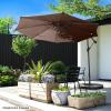 imageOffset Patio Umbrella with Sturdy Steel Ribs and Vertical TiltBrown