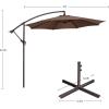 imageOffset Patio Umbrella with Sturdy Steel Ribs and Vertical TiltBrown