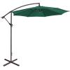 imageOffset Patio Umbrella with Sturdy Steel Ribs and Vertical TiltGreen