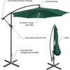 imageOffset Patio Umbrella with Sturdy Steel Ribs and Vertical TiltGreen