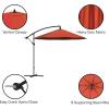 imagePure Garden 10 Ft Offset Cantilever Patio Umbrella  FadeResistant Shade Umbrella Outdoor Patio Canopy with Cross Base for Garden Lawn Deck Yard or Pool OrangeOrange