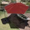 imagePure Garden 10 Ft Offset Cantilever Patio Umbrella  FadeResistant Shade Umbrella Outdoor Patio Canopy with Cross Base for Garden Lawn Deck Yard or Pool OrangeRed