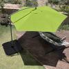 imagePure Garden 10 Ft Offset Cantilever Patio Umbrella  FadeResistant Shade Umbrella Outdoor Patio Canopy with Cross Base for Garden Lawn Deck Yard or Pool OrangeLime Green