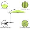 imagePure Garden 10 Ft Offset Cantilever Patio Umbrella  FadeResistant Shade Umbrella Outdoor Patio Canopy with Cross Base for Garden Lawn Deck Yard or Pool OrangeLime Green