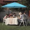 imagePure Garden 10 Ft Offset Cantilever Patio Umbrella  FadeResistant Shade Umbrella Outdoor Patio Canopy with Cross Base for Garden Lawn Deck Yard or Pool OrangeBlue