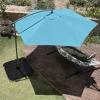 imagePure Garden 10 Ft Offset Cantilever Patio Umbrella  FadeResistant Shade Umbrella Outdoor Patio Canopy with Cross Base for Garden Lawn Deck Yard or Pool OrangeBlue