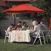 imagePure Garden 10 Ft Offset Cantilever Patio Umbrella  FadeResistant Shade Umbrella Outdoor Patio Canopy with Cross Base for Garden Lawn Deck Yard or Pool OrangeOrange