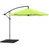 imagePure Garden 10 Ft Offset Cantilever Patio Umbrella  FadeResistant Shade Umbrella Outdoor Patio Canopy with Cross Base for Garden Lawn Deck Yard or Pool OrangeLime Green