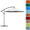 imagePure Garden 10 Ft Offset Cantilever Patio Umbrella  FadeResistant Shade Umbrella Outdoor Patio Canopy with Cross Base for Garden Lawn Deck Yard or Pool OrangeCream