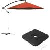 imagePure Garden 10 Ft Offset Cantilever Patio Umbrella  FadeResistant Shade Umbrella Outdoor Patio Canopy with Cross Base for Garden Lawn Deck Yard or Pool OrangeOrange