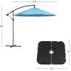 imagePure Garden 10 Ft Offset Cantilever Patio Umbrella  FadeResistant Shade Umbrella Outdoor Patio Canopy with Cross Base for Garden Lawn Deck Yard or Pool OrangeBlue