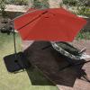 imagePure Garden 10 Ft Offset Cantilever Patio Umbrella  FadeResistant Shade Umbrella Outdoor Patio Canopy with Cross Base for Garden Lawn Deck Yard or Pool OrangeOrange