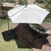 imagePure Garden 10 Ft Offset Cantilever Patio Umbrella  FadeResistant Shade Umbrella Outdoor Patio Canopy with Cross Base for Garden Lawn Deck Yard or Pool OrangeCream