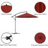 imagePure Garden 10 Ft Offset Cantilever Patio Umbrella  FadeResistant Shade Umbrella Outdoor Patio Canopy with Cross Base for Garden Lawn Deck Yard or Pool OrangeRed