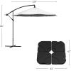 imagePure Garden 10 Ft Offset Cantilever Patio Umbrella  FadeResistant Shade Umbrella Outdoor Patio Canopy with Cross Base for Garden Lawn Deck Yard or Pool OrangeCream