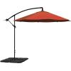 imagePure Garden 10 Ft Offset Cantilever Patio Umbrella  FadeResistant Shade Umbrella Outdoor Patio Canopy with Cross Base for Garden Lawn Deck Yard or Pool OrangeOrange