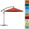 imagePure Garden 10 Ft Offset Cantilever Patio Umbrella  FadeResistant Shade Umbrella Outdoor Patio Canopy with Cross Base for Garden Lawn Deck Yard or Pool OrangeOrange