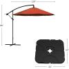 imagePure Garden 10 Ft Offset Cantilever Patio Umbrella  FadeResistant Shade Umbrella Outdoor Patio Canopy with Cross Base for Garden Lawn Deck Yard or Pool OrangeOrange