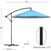 imagePure Garden 10 Ft Offset Cantilever Patio Umbrella  FadeResistant Shade Umbrella Outdoor Patio Canopy with Cross Base for Garden Lawn Deck Yard or Pool OrangeBlue