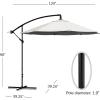 imagePure Garden 10 Ft Offset Cantilever Patio Umbrella  FadeResistant Shade Umbrella Outdoor Patio Canopy with Cross Base for Garden Lawn Deck Yard or Pool OrangeCream
