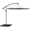 imagePure Garden 10 Ft Offset Cantilever Patio Umbrella  FadeResistant Shade Umbrella Outdoor Patio Canopy with Cross Base for Garden Lawn Deck Yard or Pool OrangeCream