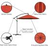 imagePure Garden 10 Ft Offset Cantilever Patio Umbrella  FadeResistant Shade Umbrella Outdoor Patio Canopy with Cross Base for Garden Lawn Deck Yard or Pool OrangeOrange