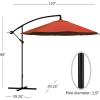 imagePure Garden 10 Ft Offset Cantilever Patio Umbrella  FadeResistant Shade Umbrella Outdoor Patio Canopy with Cross Base for Garden Lawn Deck Yard or Pool OrangeOrange