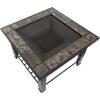 imagePure Garden 50154 26quot Woven Square Fire Pit BronzeBlack